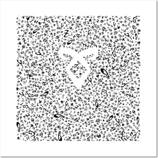 Shadowhunters rune / The mortal instruments - pattern / texture with vanishing angelic power rune (black) - Clary, Alec, Jace, Izzy, Magnus Posters and Art